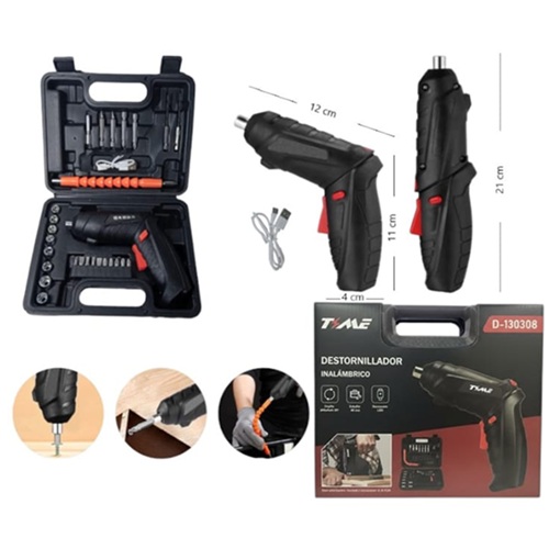 Destornillador Portatil Maletin Accesorios 130308ii