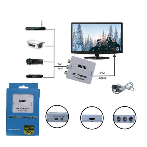Conversor RCA Audio y Video a HDMI 48005ii