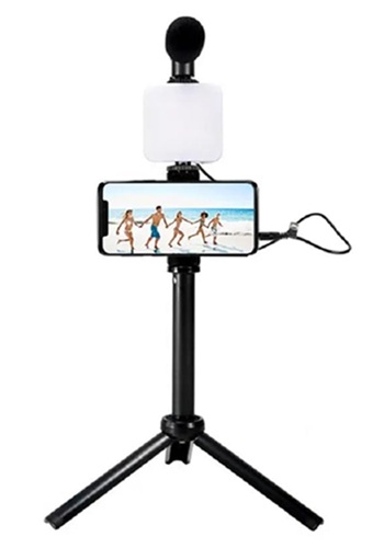 Tripode + luz + Microfono + Soporte AY-49Tnn