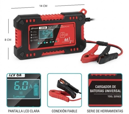 Cargador Digital Electronico de Baterias DT-6Aii