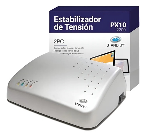 Estabilizador de Tension 4 Tomas StandBy PX-10 1100