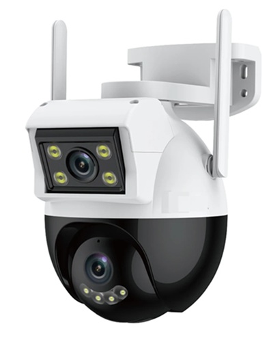 Camara Seguridad Exterior Dobla Camara WIFI IPC-ZAS06