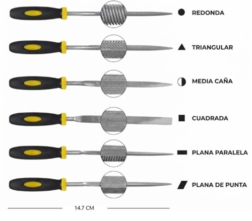 Set de 6 Limas 759ii