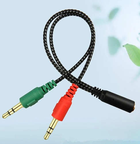 Adaptador Plulg 3,5 Hembra a 2 Plug 3,5 Macho ss