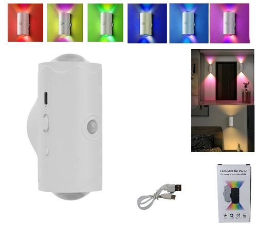 Aplique Pared RGB Soporte Iman 83055ii