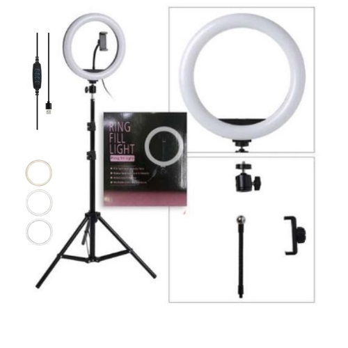 Aro de Luz Blanco 3 tonalidades 26 cm + tr