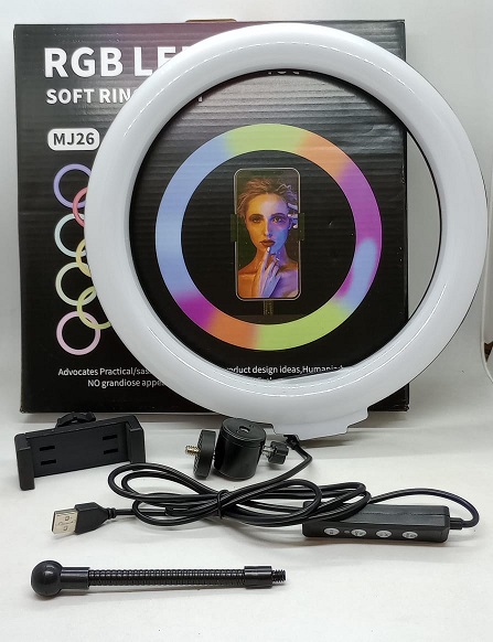 Aro 26cm RGB y 3 Blancos oo con Accesorios