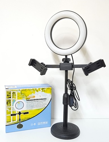 Soporte 2 Celulares + Aro Selfie + Pie SEL-AROoo