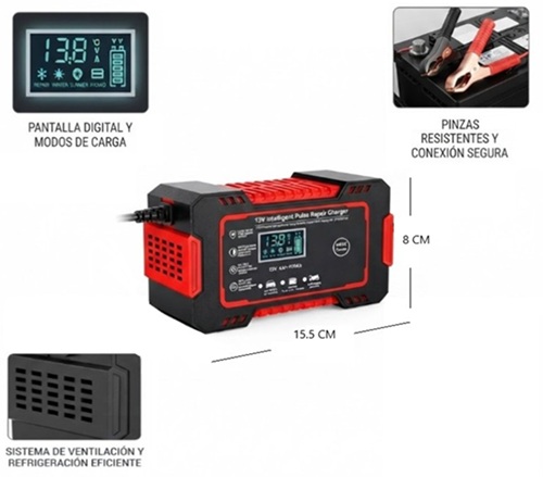 Cargador de Baterias Vehiculos y Motos 673ii