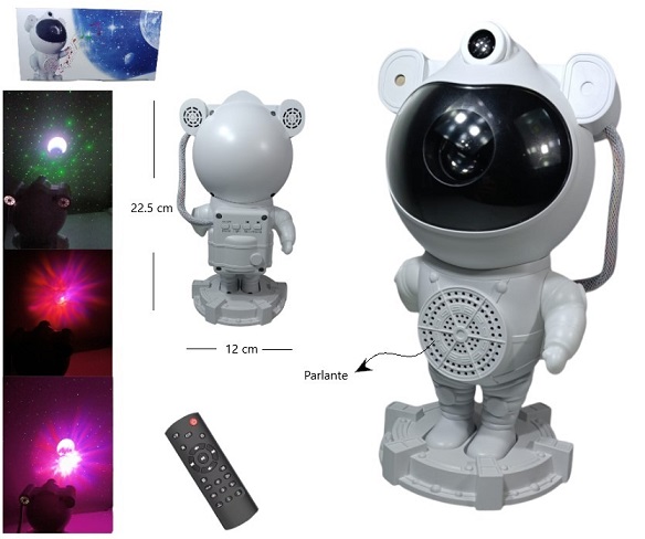 Proyetor Astronauta Nebulosa, Laser y Parlante 007iiÂ 