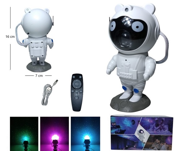 Proyector Astronauta Nebulosa y Laser 83037ii