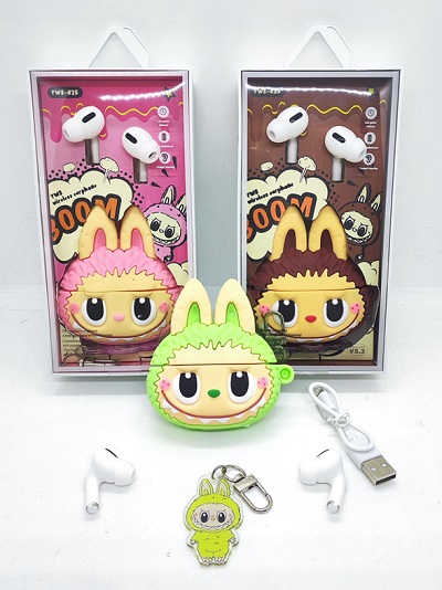 Auriculares BT + Llavero Labubu