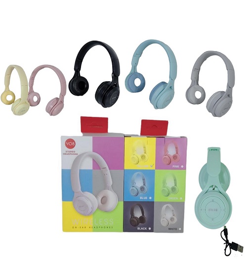 Auriculares BT Pastel Colores Variados Y08ii