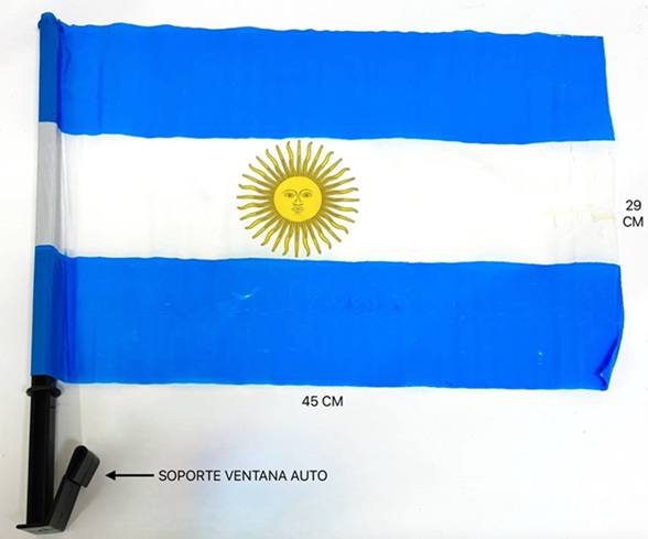 Bandera para auto 45x29cm oo