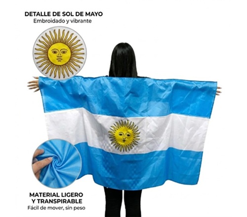 Bandera Argentina para Brazos 90x150cm WCF-27ii