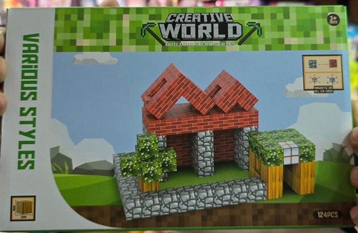 Bloques magneticos Minecraft 124 piezas on