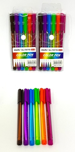 Pack 6 Boligrafos de color PEN-006oo