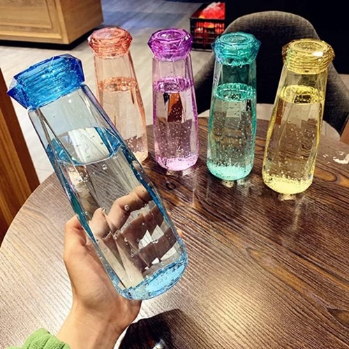 Botella Vidrio Agua Colores 2357nn