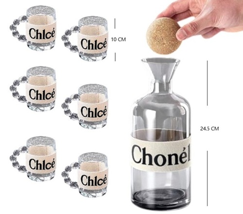 Set Botella + 6 Vasos Jarras HOG0618ii