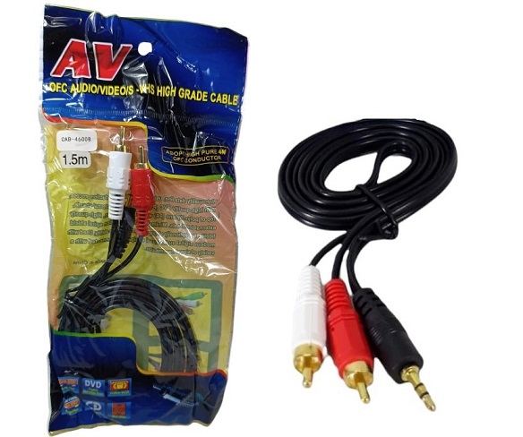 Cable Plug 3,5 Macho a 2 RCA Macho iiÂ 