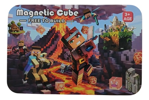 Juego 72 Bloques Magneticos Minecraf Caja 09601nn