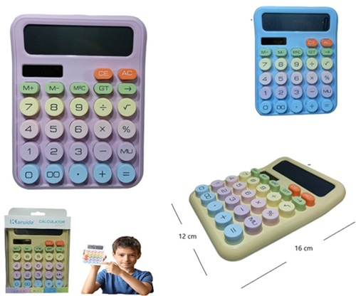 Calculadora Grande Colores Pastel Tec, Redonda 2280ii
