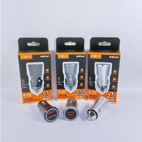 Cargador USB + USB TC Vehiculos 45w AT-1002oo