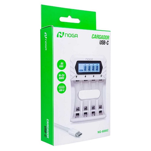 Cargador Pilas AA y AAA Digital TC Noga NG-6000c