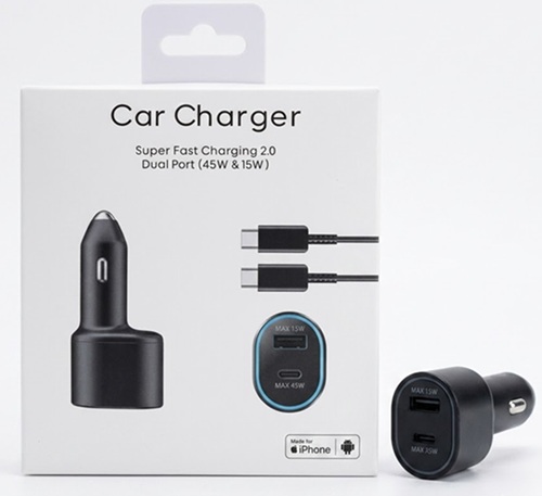 Cargador USB + Type C Vehiculo 60w nn