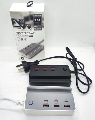 Cargador 3 USB + 3 USB Type C PC01oo