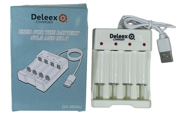 Cargador de Pilas AA o AAA USB Deleex ii