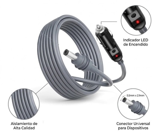 Cargador Starlink Toma toma Vehiculo â€“ Cable 3 Metros DX-01ii