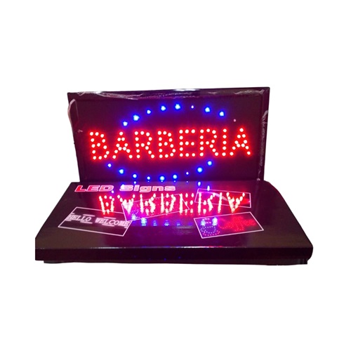 Cartel Led Barberia 220v mm