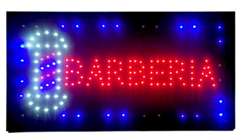 Cartel Led Barberia 220v mm