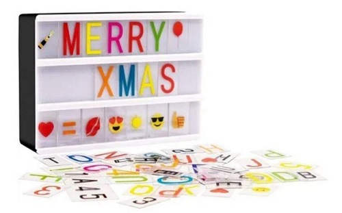 Cartel con Luces Cinebox Letras Colores 868gg