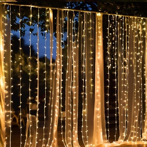 Cortina Luces 3 x 3 Metros Cascada 320 luces aa
