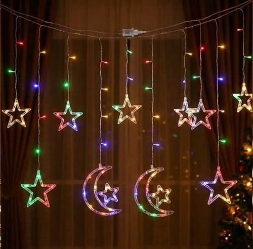 Cortina estrellas luces y lunas mm