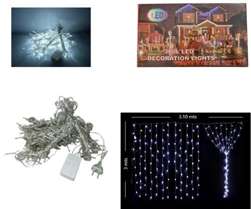 Cortina Luces 3x3 metros Blanco Frio POL22ii