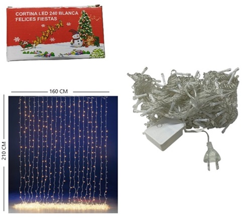 Cortina Luces 1,60x2,10 metros Blanco Calido  POL23ii