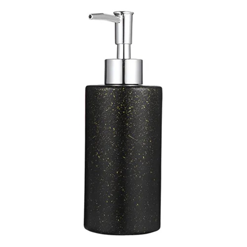 Dispenser Vidrio Pint Negra Det Dorado 203539nn