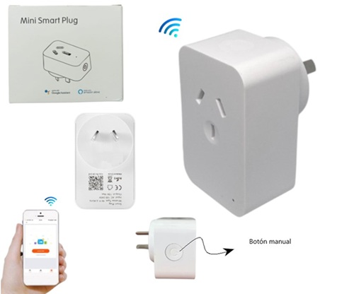 Enchufe Inteligente con Boton y Aplicacion Celular 10122ii
