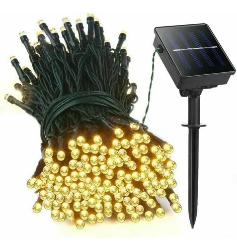 Guirnalda Solar 10 Metros 100 Luces Sensor aa