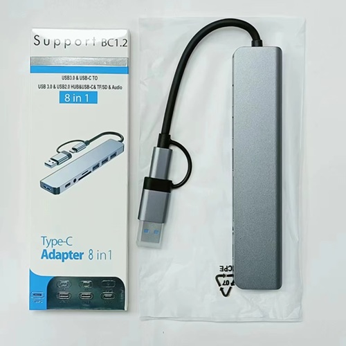 Hub USB + TC + Lector Memorias 8 en 1 nn