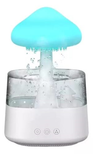 Humificador Velador Hongo Grande Cascada Agua RGB aa