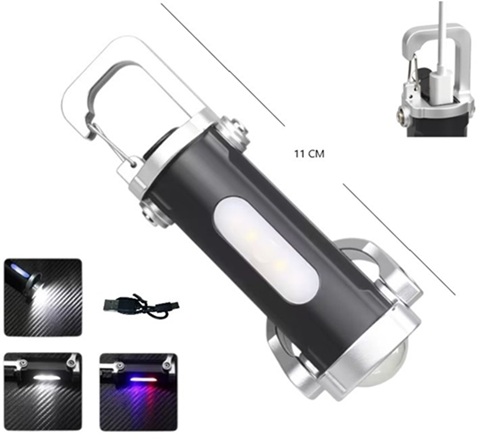 Linterna Llavero Recargable + Luz Lateral S008ii