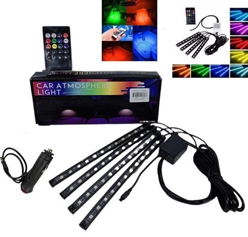 Set Iluminacion RGB Audioritmica Ideal Vehiculos 5050Lii