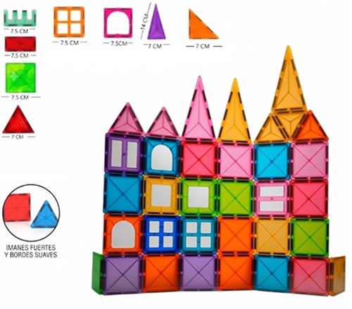 Juego de 60 Piezas Magneticas Grandes 3D JM-10ii