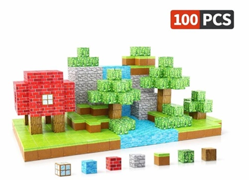 Kit 100 Bloques Magneticos Minecraft MC-00ii