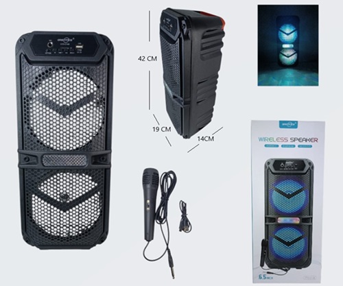 Torre 2148ii Parlantes 6,5 Pulgadas Incluye Microfono BT USB etc