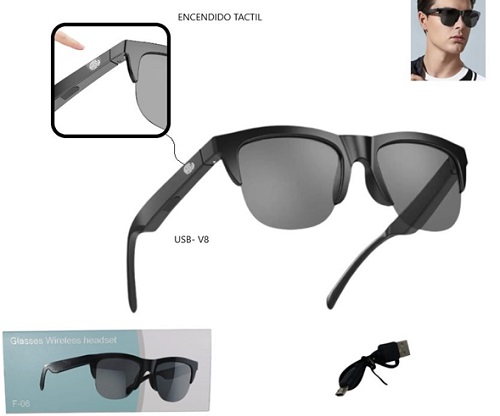 Lentes para Sol con Auriculares Bluetooth F-06Â 